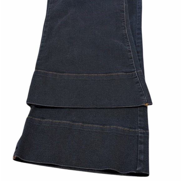 Pilcro Curvy Jeans Size 31 Tall Black Shadow Wash High Rise Wide Leg - Picture 8 of 12